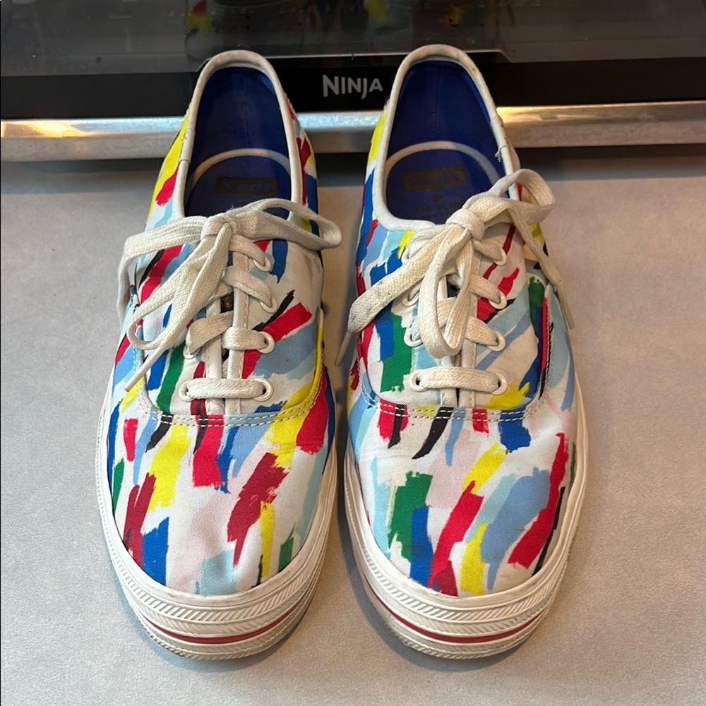 Keds Kate Spade Multicolor Brushstroke Sneakers